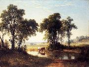 Asher Brown Durand Cows in a New Hampshire Landscape oil painting artist